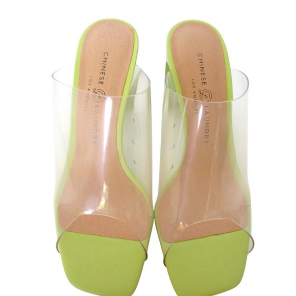 Chinese Laundry Lime Green Clear Strap Heels - Picture 3 of 8